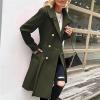 Udeniy Womens Fashion Winter Jacket Casual Peacoat Long Sleeve Lapel Neck Jacket Double Breasted Dress Coat Outerwear Cute view 3