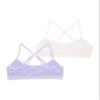 Hanes Girl's ComfortFlex Fit Seamless Racerback 2-Pack, Heart Purple/Light Buff, Small view 1