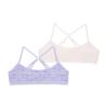 Hanes Girl's ComfortFlex Fit Seamless Racerback 2-Pack, Heart Purple/Light Buff, Small view 2