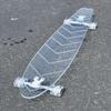 GHOST BOARDS Clear Longboard Skateboard - A Stylish Adult Skateboard with LED Wheels & No Grip Tape - Ride in Style & Turn Heads with Clear Skateboards Built for Fun, Speed & Smooth Carving view 1
