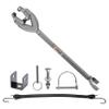 Extreme Max 3006.8861 Heavy-Duty Adjustable Shock Absorbing Transom Saver with Rail Mount, Roller Mount, and Stabilizer Strap - 31" to 40" view 3