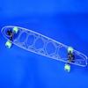 GHOST BOARDS Clear Longboard Skateboard - A Stylish Adult Skateboard with LED Wheels & No Grip Tape - Ride in Style & Turn Heads with Clear Skateboards Built for Fun, Speed & Smooth Carving view 1
