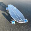 GHOST BOARDS Clear Longboard Skateboard - A Stylish Adult Skateboard with LED Wheels & No Grip Tape - Ride in Style & Turn Heads with Clear Skateboards Built for Fun, Speed & Smooth Carving view 1