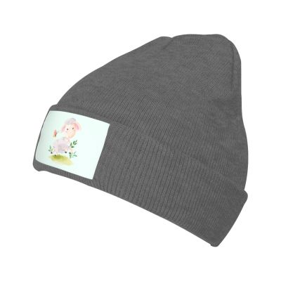 Cute Sheep Running On The Field Beanie Hat for Men Women Beanies Winter Warm Knit Ski Hat Skull Cap Deep Heather
