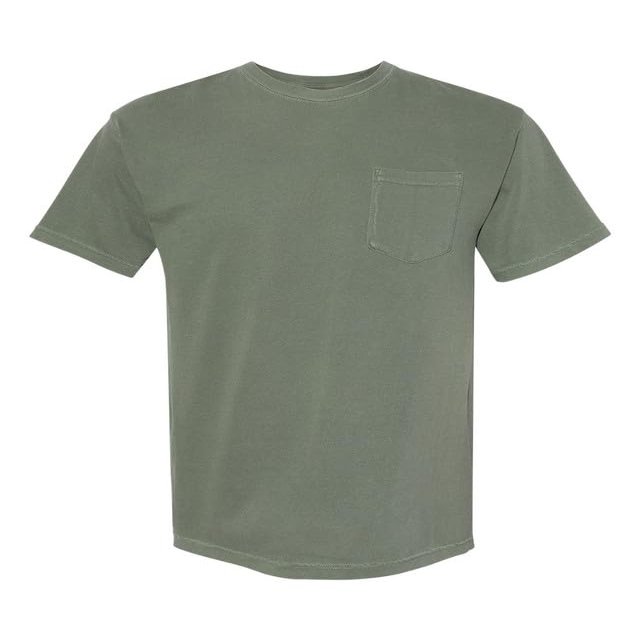 Comfort Colors Men's Adult Ringspun Short-Sleeve Pocket Tee Style 6030 Moss