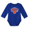 Outerstuff NBA Newborn & Infants 0-24 Months Official Primary Logo Long Sleeve Bodysuit Creeper Romper (New York Knicks - Blue, 0/3 Months) view 1