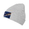 Silk Style Flag of The Marshall Islands Beanie Hat for Men Women Beanies Winter Warm Knit Ski Hat Skull Cap Gray view 1