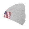 MULIHU US Flag 51 Stars Beanie Hat for Men Women Beanies Winter Warm Knit Ski Hat Skull Cap Gray view 1