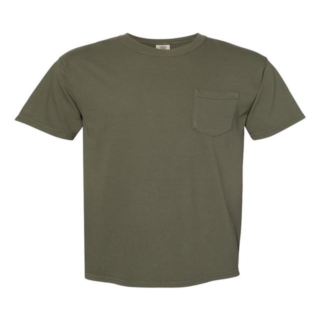 Comfort Colors Men's Adult Ringspun Short-Sleeve Pocket Tee Style 6030 Sage