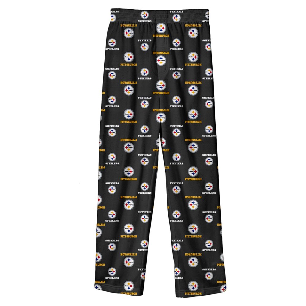Outerstuff NFL Boys Kids and Youth Boys 4-18 Pajama Pant, Pittsburgh Steelers, X-Small (4-5) Team Color
