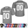 Custom Football Jersey for Men Women  Add Your Team Name Number Logo Personalized Adult Sports Shirt Customized Practice Football Uniform Silver/White view 1