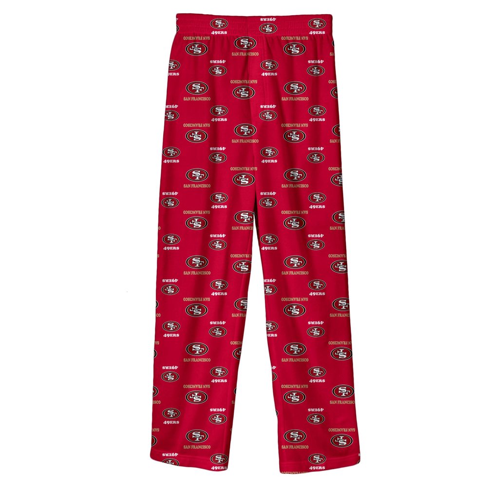 Outerstuff NFL Boys Kids and Youth Boys 4-18 Pajama Pant, San Francisco 49ers, X-Small (4-5) Team Color
