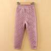 Girls Sweatpants Boys Pants Fleece Lined Snow Pants for Toddlers and Kids Pull on Pants with Pockets Drawstring Track Pants Winter Warm Activewear Athletic Fleece Jogger Pants with Pocket Purple view 2