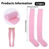 FdcLixuvol 1 Pair Pink Thigh High Socks, Knee High Stockings Soft Cotton Socks Over Knee-High Sock Fashion Leg Warmers for Women view 2