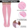 FdcLixuvol 1 Pair Pink Thigh High Socks, Knee High Stockings Soft Cotton Socks Over Knee-High Sock Fashion Leg Warmers for Women view 4