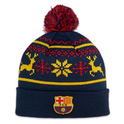 Icon Sports Officially Licensed FC Barcelona Beanie - Unisex Adult - FCB78BN Navy