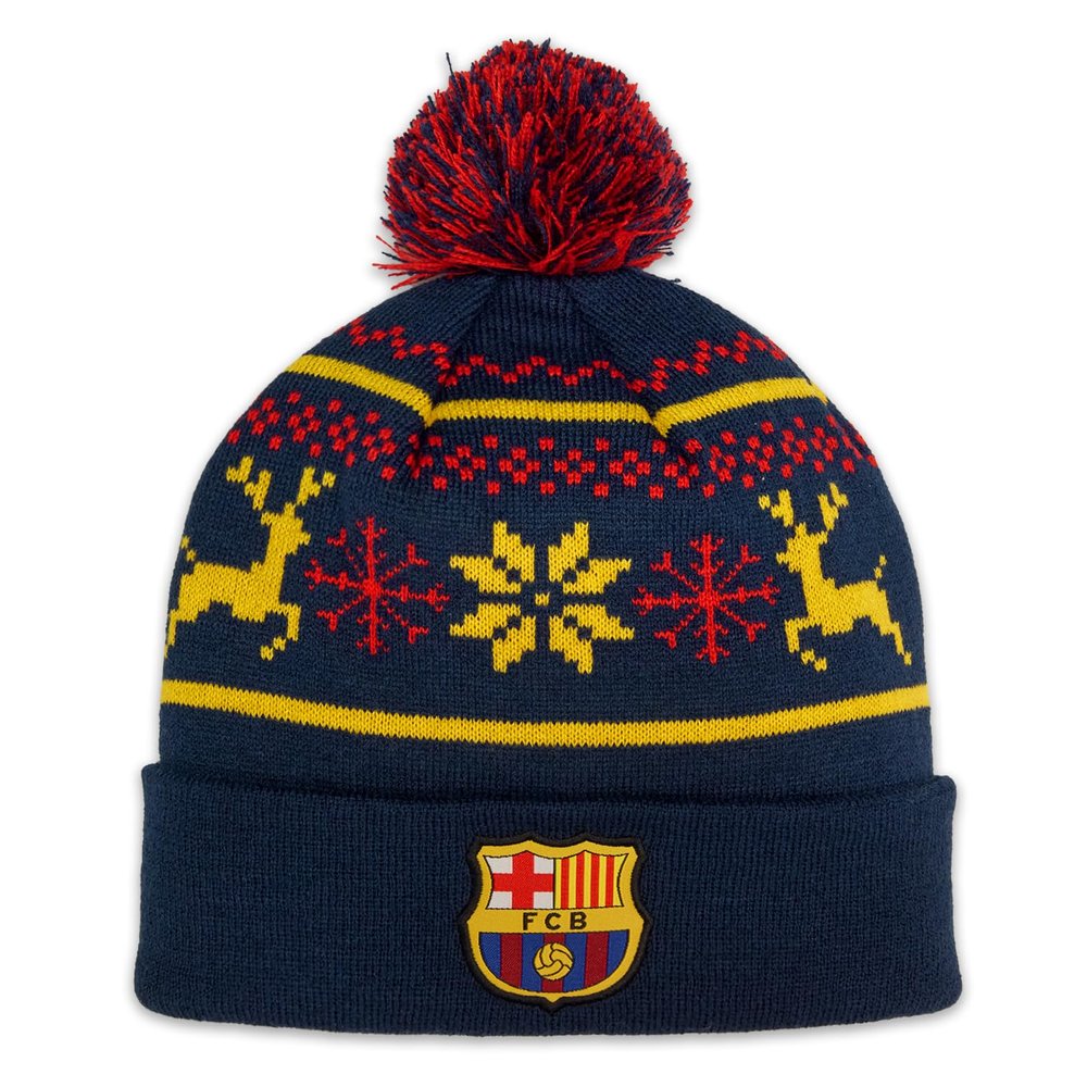 Icon Sports Officially Licensed FC Barcelona Beanie - Unisex Adult - FCB78BN Navy