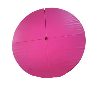 Foldable Pole Dancing Mat Round Workout Gymnastics Pads Anti-Fall Anti-Skid Protection Mat for Pole Dance Safety Mat Yoga Gym(120cm Rose red,Thickness 10CM)