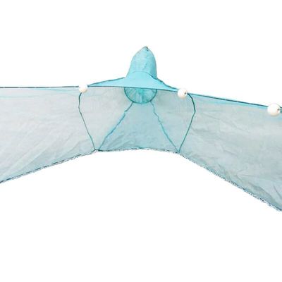 Fiskenet EEL Fishing Net Mesh Trap with Iron Chain Bobber - Folding Crab Cage for River Block Fishing - Mouth Width 8m/10m Shrimp Cage (XXL)