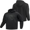 Icon Sports Boy's Real Madrid Pullover Hoodie, Black Logo Print on Black, Youth Sizes Sweatshirt (YS) view 3