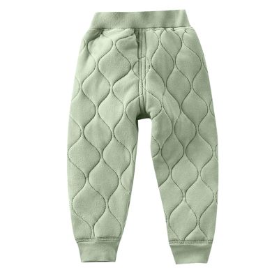 JEUROT Newborn Winter Pants Kids Sport Jogger Pants Elastic Waist Toddler Pants Cotton Casual Active Sweats Pants Printed Fleece Lined Leggings Thick Thermal Tights Warm Ankle Length Pants Green