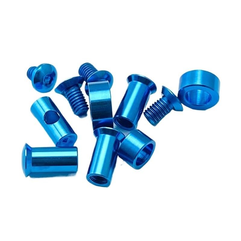 Echeson 1 Set Custom Titanium Screw Fits for Chris Reeve Large Sebenza 21 Scales Handle(Blue)