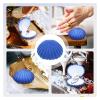 QasDfgHj Jewelry Box,Shell Jewelry Box Rings for Women Small Trinkets Organizer Sea Shell Shape Ring Case Necklace Ring Holder Figurine Ladies Rings Storing Case Modeling Travel Flannel Statue view 4