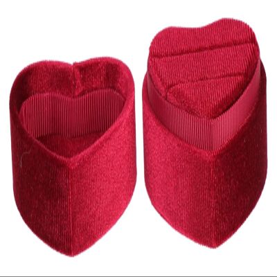QasDfgHj Jewelry Box,Jewelry Stand Box Ring Holder for Wedding Ceremony Jewelry Boxes for Earrings Proposal Ring Box Heart Shaped Boxes Jewelry Box Case Jewelry Ring Box Velour Ring Box