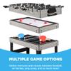 Best Choice Products 10-in-1 Multi Game Table, Combo Game Table for Kids and Adults w/Hockey, Foosball Table, Pool Table, Ping Pong Table, Chess, Checkers, 2x4ft - Gray view 3