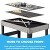 Best Choice Products 10-in-1 Multi Game Table, Combo Game Table for Kids and Adults w/Hockey, Foosball Table, Pool Table, Ping Pong Table, Chess, Checkers, 2x4ft - Gray view 4