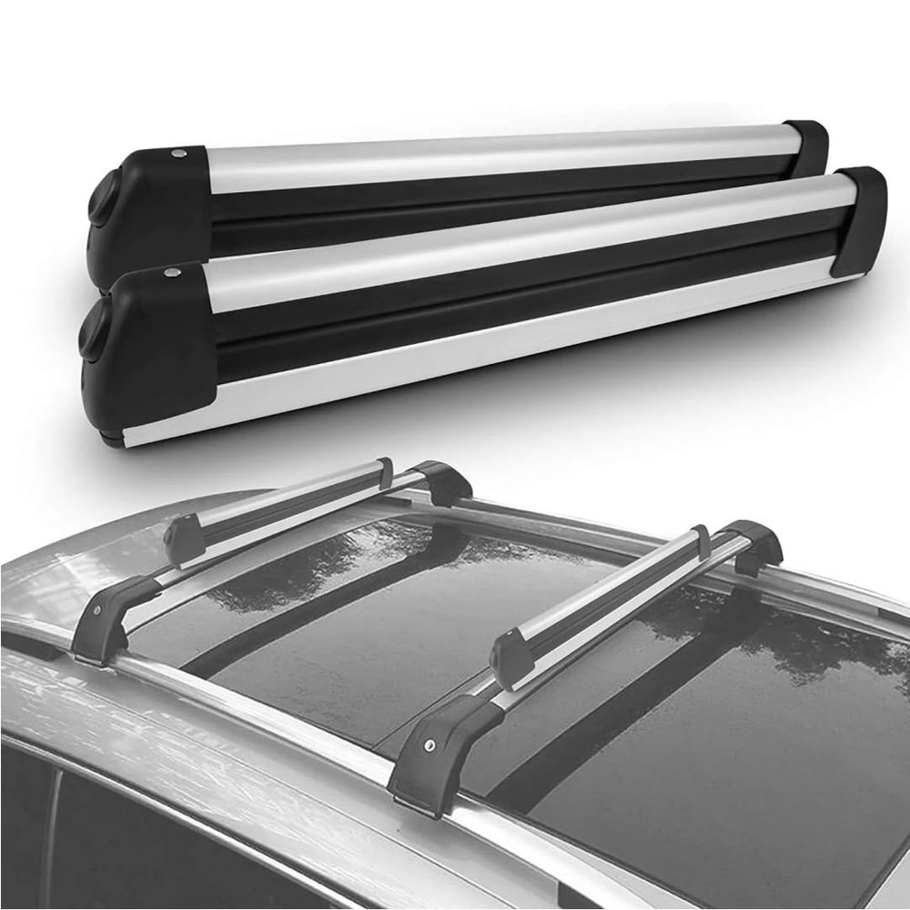 4Pcs Snowboard Rack Ski Snowboard Roof Rack Cross Bar Roof Mounted Carrier Rack Fits for VW Volkswagen Tiguan 2018-2023