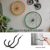 Tmboryuu 2Pcs Road Bike Wall Mount Hook Bicycles Hangers Heavy Duty Metal Hook Garage Organizers Bicycles Parking Buckles Enduring view 2