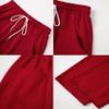 WZIKAI Men's Baggy Sweatpants Elastic Waist Drawstring Wide Leg Sweatpants Casual Loose Baggy Joggers with Pockets Red S view 4
