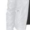 Mens Bikers Leather Pu Blazer Stand Up Punk Leather Jacket Moto Coat Male For Cafe Racer Style Biker Jackets (White B1,X-Large) view 3