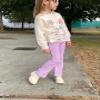 Miipat Toddler Girl Flare Pants 3 Pack Baby Bell Bottoms Stretchy Leggings Solid Color Casual Trousers Fall Outfits (B2,2-3T) view 3
