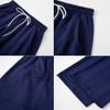 WZIKAI Men's Baggy Sweatpants Elastic Waist Drawstring Wide Leg Sweatpants Casual Loose Baggy Joggers with Pockets Navy Blue L view 4