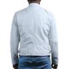 Mens Motorcycle Distressed Leather Jackets Cafe Racer Style PU Jacket Moto Coat Bikers Leather Biker Blazer (White,Large) view 2