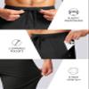 Pudolla Sweatpants for Men Joggers for Men Athletic Pants for Men Stretch Mens Workout Pants Gym Runing Pants(Black M) view 4