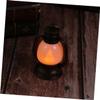 Luxshiny 2pcs Retro Mini Kerosene Lamp Led Vintage Lantern for Camping Outdoor Use and Emergency Situations Small Ancient Copper Finish view 2