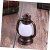 Luxshiny 2pcs Retro Mini Kerosene Lamp Led Vintage Lantern for Camping Outdoor Use and Emergency Situations Small Ancient Copper Finish view 4