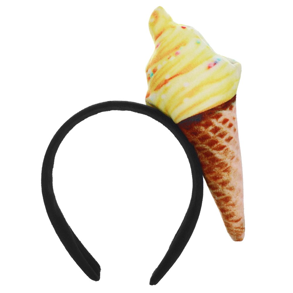 Beaupretty Ice Cream Headband Ice Cream Cone Shape Headpiece Adult Hair Decoration Accessory