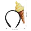Beaupretty Ice Cream Headband Ice Cream Cone Shape Headpiece Adult Hair Decoration Accessory view 3