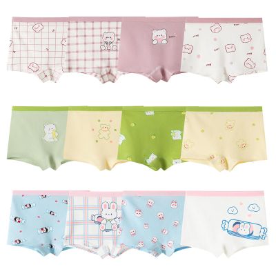Anktry Kids 12 Pack Soft Comfort Cotton Knickers Underwear Little Girls Assorted Boyshort Panties 2-12 Yrs (Colors-6,4-6X)