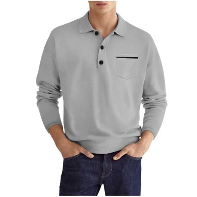 Muscularfit Causal Polo Shirts for Men Big and Tall Solid Henley T-Shirt Causal Fashion Long Sleeve Athletic Pullover Tees Black of Friday Deals 2024 Funny T-Shirts for Men 2024 Dark Gray L