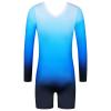 BAOHULU Leotard for Girls Gymnastics Toddler Tank Biketards Shorts Shiny Diamond Kids Dancewear B389_GradientBlue_150 view 2