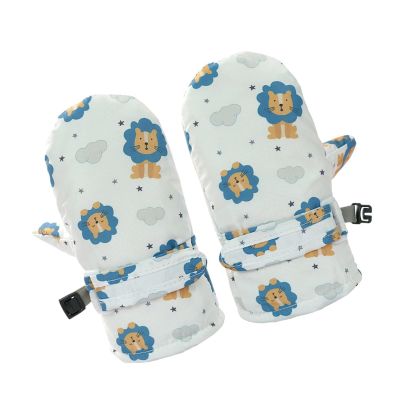 BLULILY 1 Pair Kids Skiing Gloves Boys Girls Winter Mitts Water Proofing Fleece Lined Warm Mittens for Snow Fun Outdoor Play