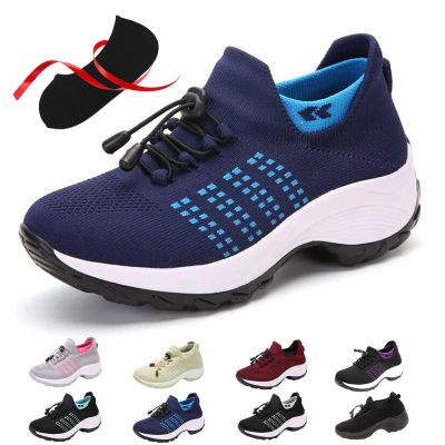 NineFit Basics Comfortwear Ortho Stretch Cushion Shoes for Women, Blue, 8.5 US, Women's Orthopedic, Running Walking Shoes
