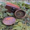2" Australia Penny [1930] Antique Collectible Compass with Wooden Box view 2