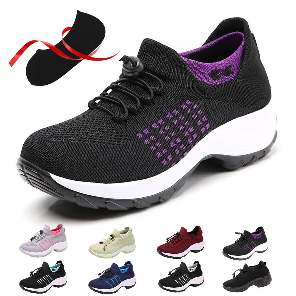Comfortwear Ortho Stretch Cushion Shoes for Women,Comfort Wear Ortho Shoes,Comfortorthowear Shoes for Women Plantar Fasciiti (Purple,8.5)