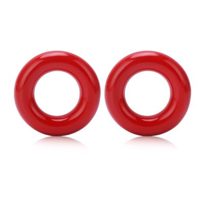 equlup Golf Weighting Ring, 2pcs Golf Club Swing Weight Rings Plastic Trainning Club Swing Weight Golf Weighting Ring Round for Golf Practice, Training or Warm Up (Red)